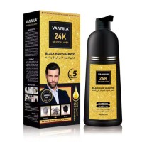 OEM 24K Black Hair Dye Shampoo - 5-Minute Quick Hair Color Treatment for Perfect Gray Coverage and Lustrous Shine