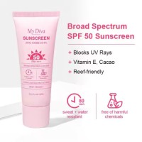 OEM Broad Spectrum SPF 50+ Sunscreen Blocks UV Rays Recovers Sun Damage Oil Free Sunscreen for Face and Body