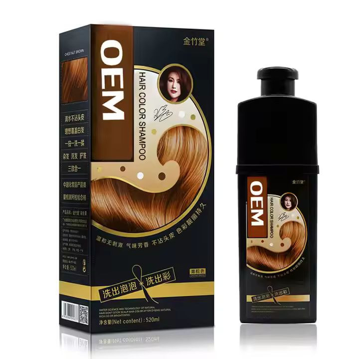 Ginger Hair Color Shampoo Natural Herbal Hair Dye 5 Minutes Fast Darkening