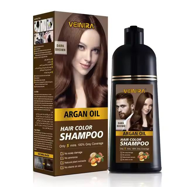 Black Hair Shampoo Ammonia Free, Gentle and Non-Irritating Formula for Easy Hair Dying Without Skin Stains